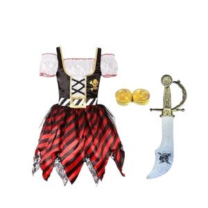PIRATE Princess Halloween Costume dress With accessories size XL